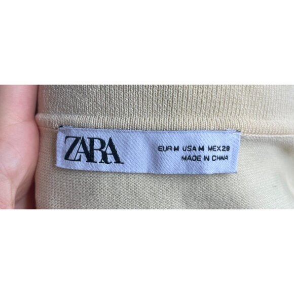 Zara Oversized Long Cream Shacket M Boxy Minimalist Lagenlook Preppy Cardigan - Picture 8 of 10